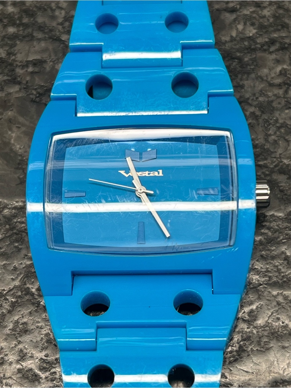 Vestal Cyan Blue Resin Sport Watch